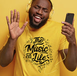 T-SHIRT HOMME "THE MUSIC FOR LIFE"