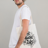 Tote bag "The music for life"