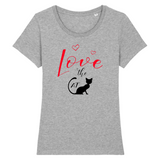 T-SHIRT FEMME "LOVE THE CAT" - Artee'st-Shop