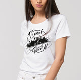 T-SHIRT FEMME "TRAVEL IN THE WORLD"