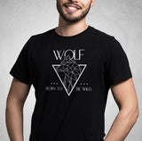 T-SHIRT HOMME "WOLF BORN TO BE WILD"